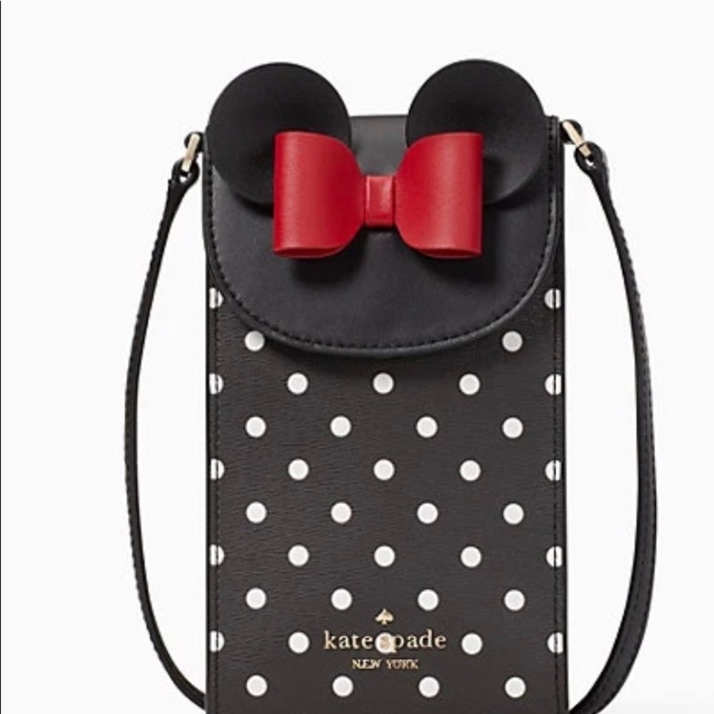 Kate Spade Red and Black Crossbody Bag with Polka Dots
